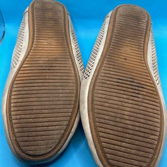 Vangelo Grey shimmer, women’s slip on loafer with bling- rose gold chain, 7.5 - Picture 7 of 7